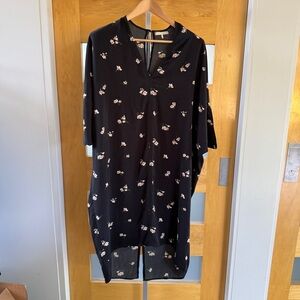 OAK + FORT Black Floral Dress